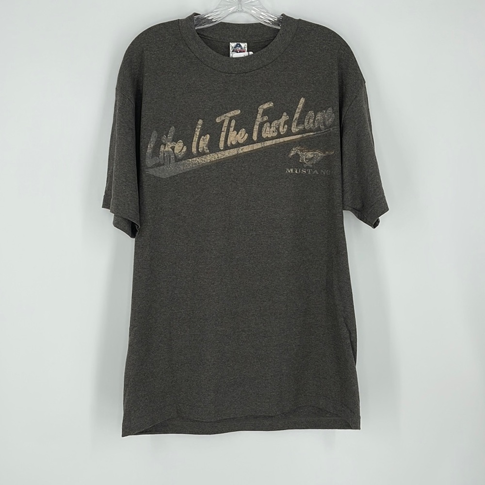 Alstyle Ford Mustang brown crew neck short sleeve t-shirt men’s Large pullover